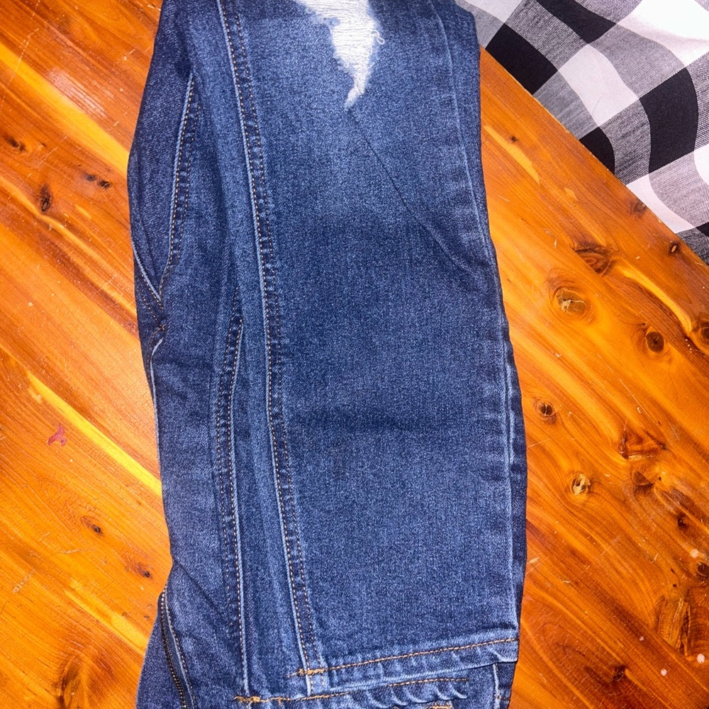 Distressed Blue Jeans - Picture 2 of 3